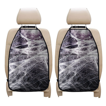 Horror Cobweb Print Car Seat Organizers