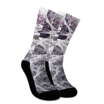 Horror Cobweb Print Crew Socks