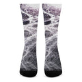 Horror Cobweb Print Crew Socks