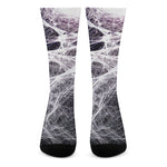 Horror Cobweb Print Crew Socks