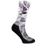 Horror Cobweb Print Crew Socks