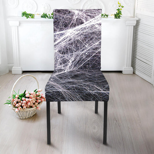 Horror Cobweb Print Dining Chair Slipcover