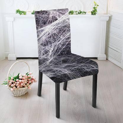 Horror Cobweb Print Dining Chair Slipcover