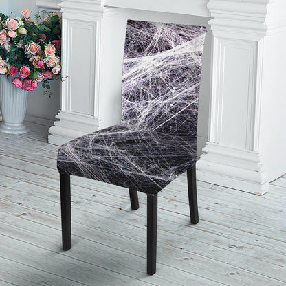 Horror Cobweb Print Dining Chair Slipcover