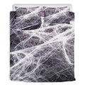 Horror Cobweb Print Duvet Cover Bedding Set