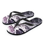 Horror Cobweb Print Flip Flops