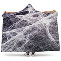 Horror Cobweb Print Hooded Blanket