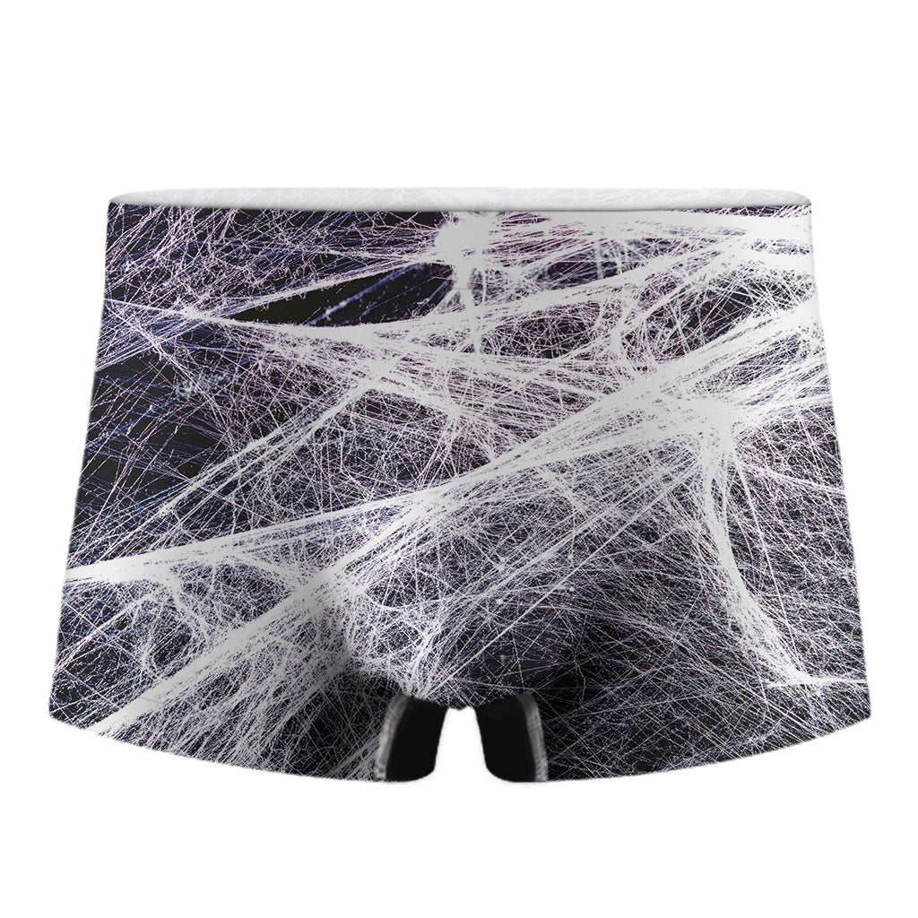 Horror Cobweb Print Men's Boxer Briefs