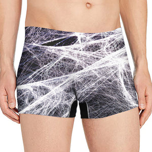 Horror Cobweb Print Men's Boxer Briefs