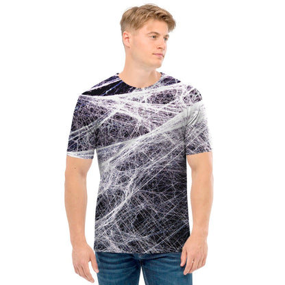 Horror Cobweb Print Men's T-Shirt