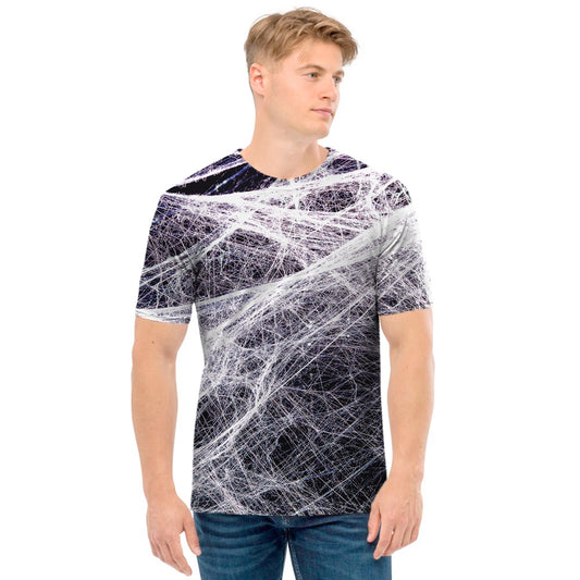 Horror Cobweb Print Men's T-Shirt