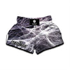 Horror Cobweb Print Muay Thai Boxing Shorts