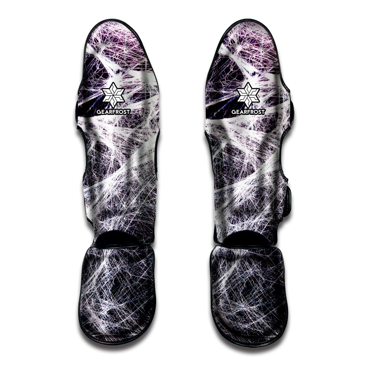 Horror Cobweb Print Muay Thai Shin Guard