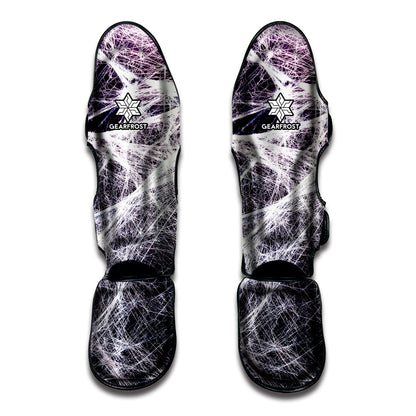 Horror Cobweb Print Muay Thai Shin Guard