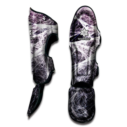 Horror Cobweb Print Muay Thai Shin Guard