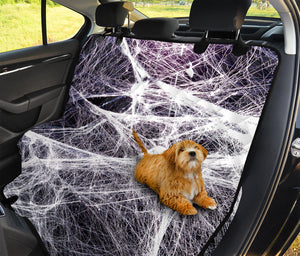 Horror Cobweb Print Pet Car Back Seat Cover