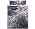 Horror Cobweb Print Quilt Bed Set