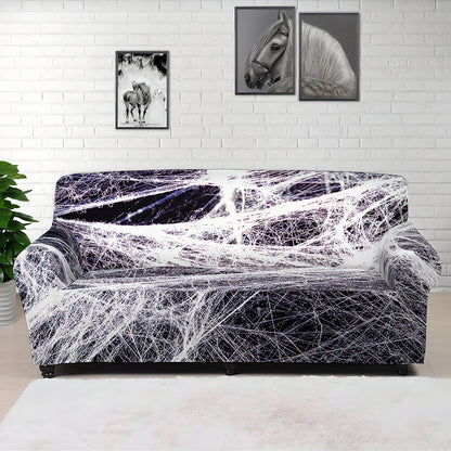 Horror Cobweb Print Sofa Cover