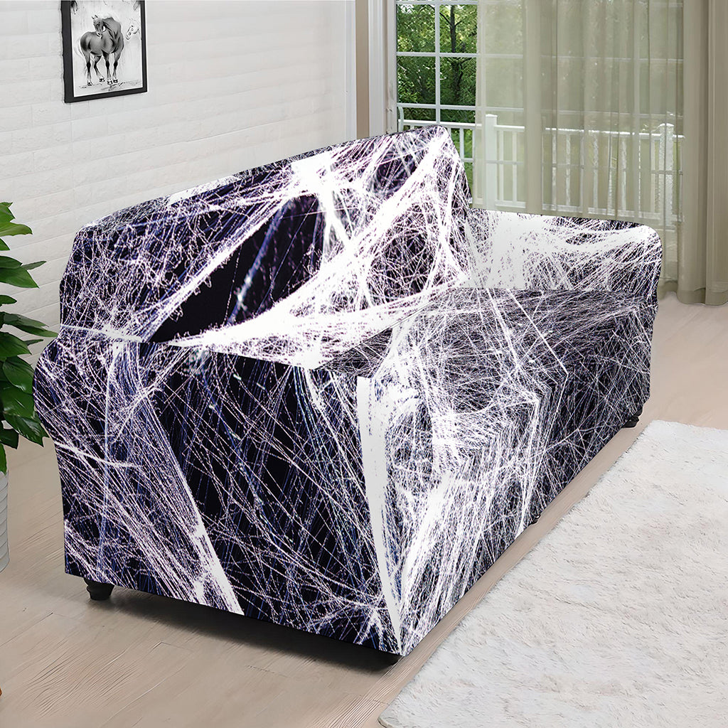 Horror Cobweb Print Sofa Cover