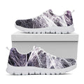 Horror Cobweb Print White Running Shoes