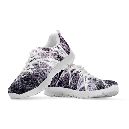 Horror Cobweb Print White Sneakers