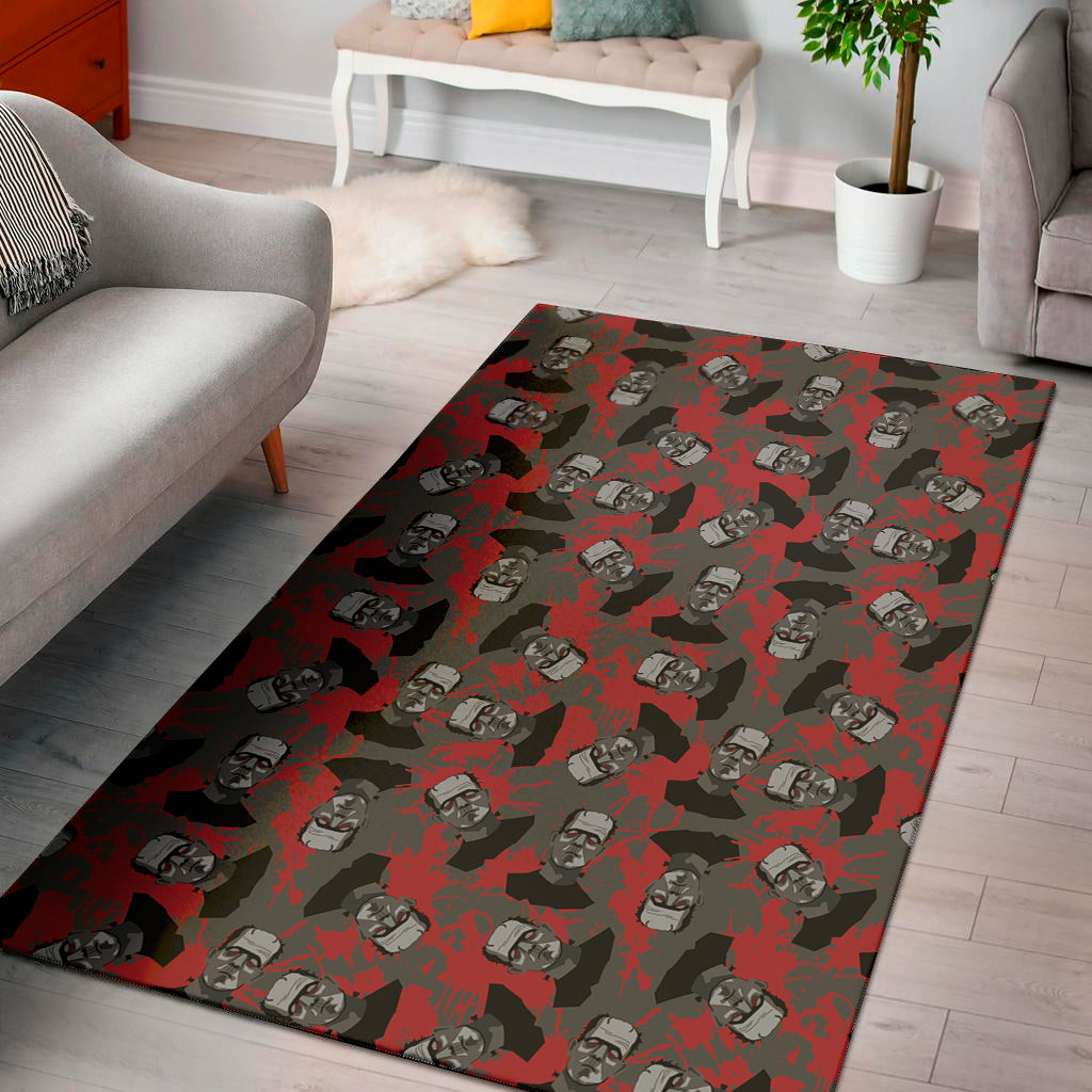 Horror Frankenstein Pattern Print Area Rug