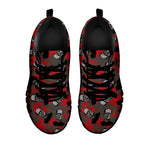 Horror Frankenstein Pattern Print Black Sneakers