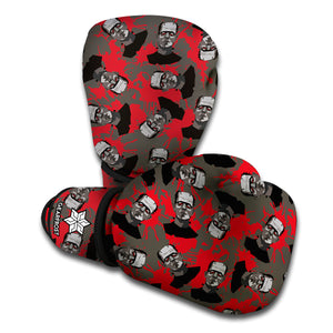 Horror Frankenstein Pattern Print Boxing Gloves