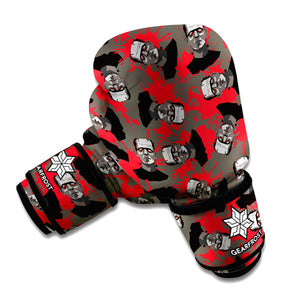 Horror Frankenstein Pattern Print Boxing Gloves