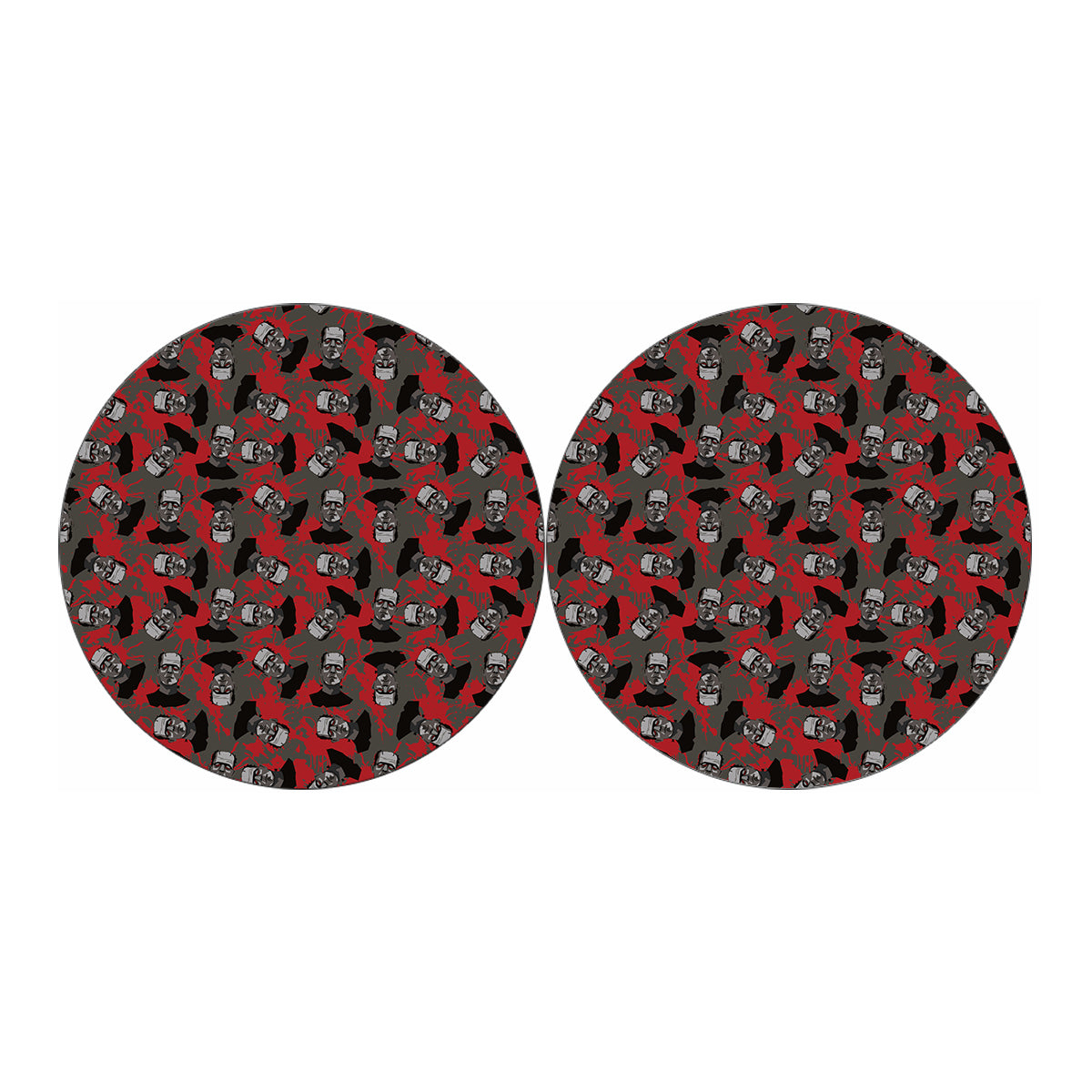 Horror Frankenstein Pattern Print Car Coasters
