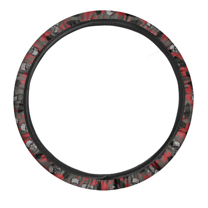 Horror Frankenstein Pattern Print Car Steering Wheel Cover