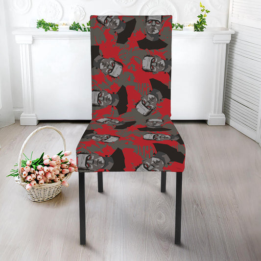 Horror Frankenstein Pattern Print Dining Chair Slipcover