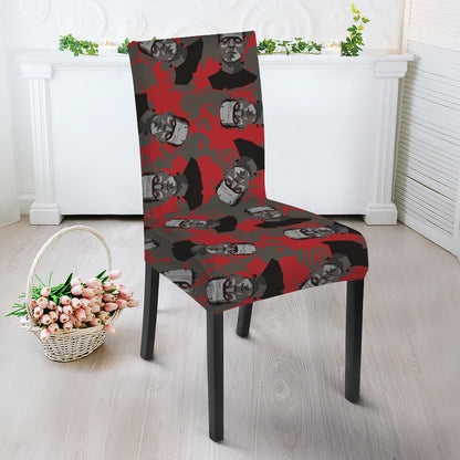 Horror Frankenstein Pattern Print Dining Chair Slipcover