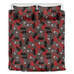 Horror Frankenstein Pattern Print Duvet Cover Bedding Set