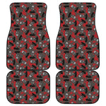 Horror Frankenstein Pattern Print Front and Back Car Floor Mats