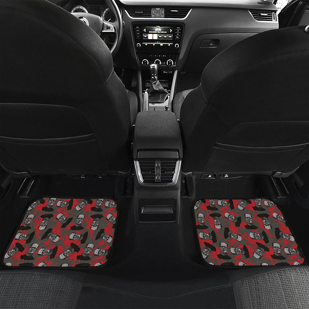 Horror Frankenstein Pattern Print Front and Back Car Floor Mats