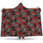 Horror Frankenstein Pattern Print Hooded Blanket