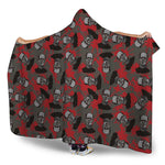 Horror Frankenstein Pattern Print Hooded Blanket