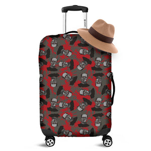 Horror Frankenstein Pattern Print Luggage Cover