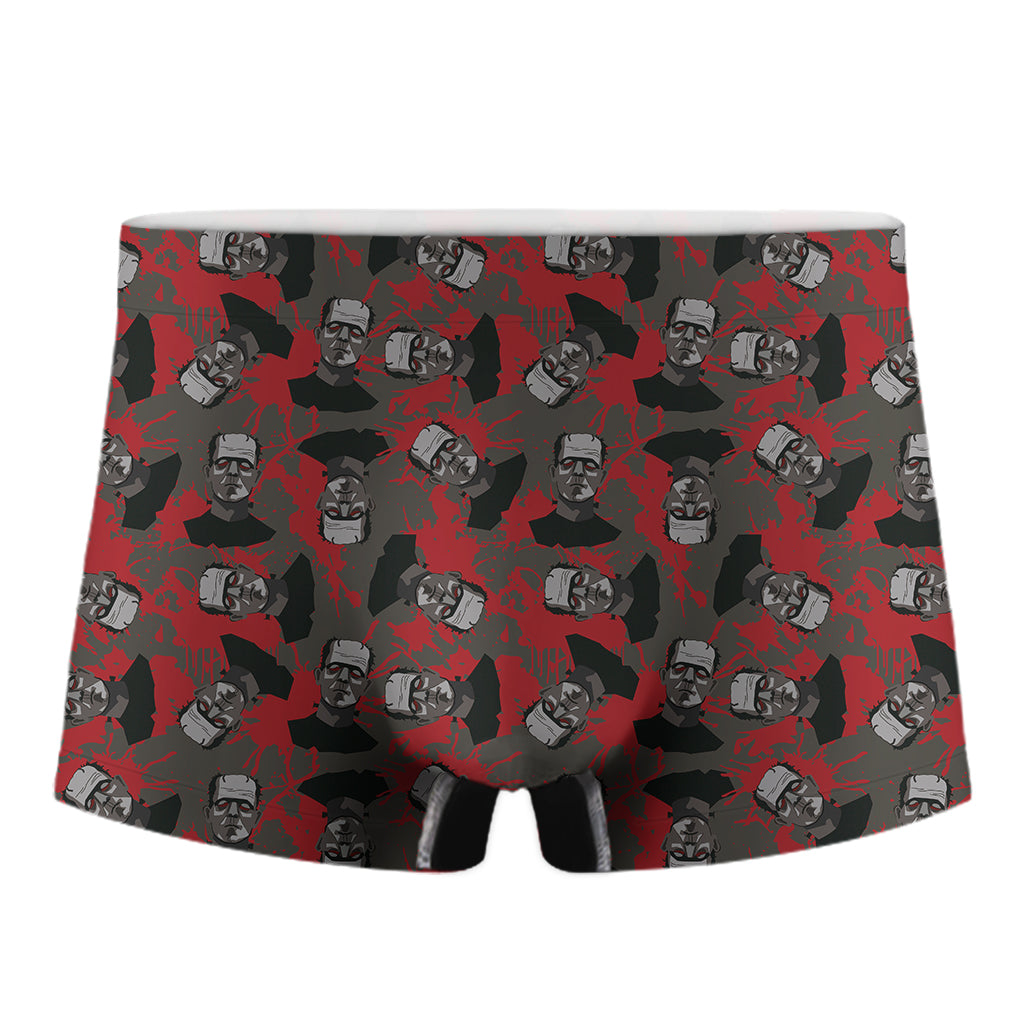 Horror Frankenstein Pattern Print Men's Boxer Briefs