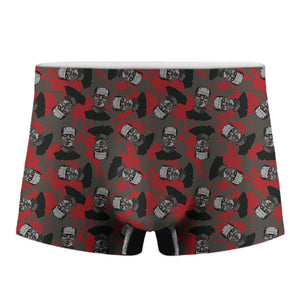 Horror Frankenstein Pattern Print Men's Boxer Briefs