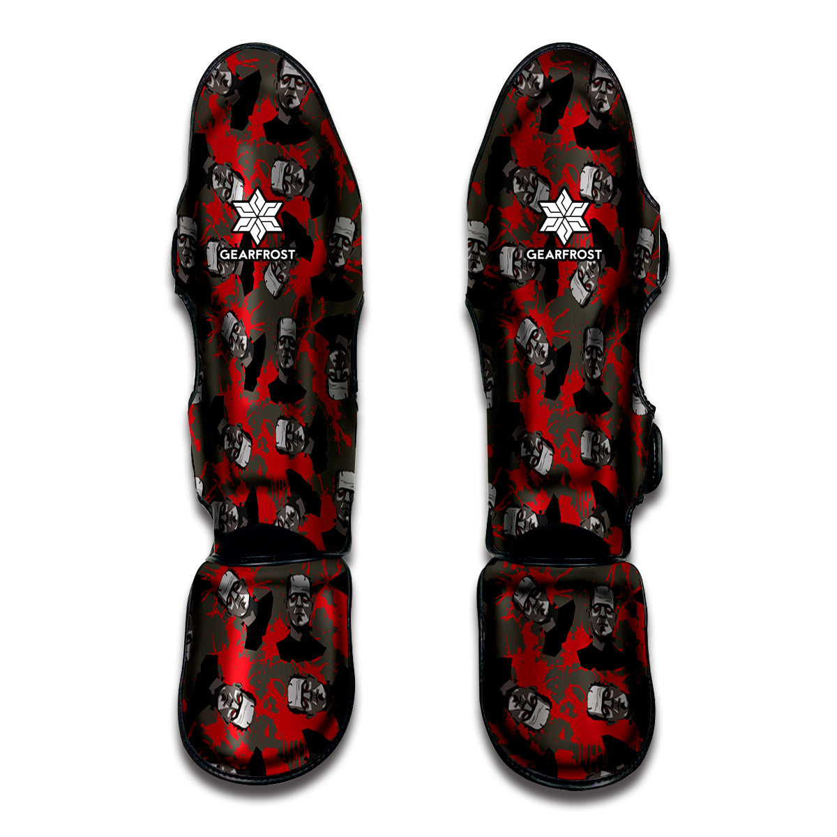 Horror Frankenstein Pattern Print Muay Thai Shin Guard