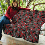 Horror Frankenstein Pattern Print Quilt