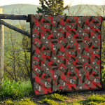 Horror Frankenstein Pattern Print Quilt
