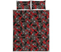Horror Frankenstein Pattern Print Quilt Bed Set