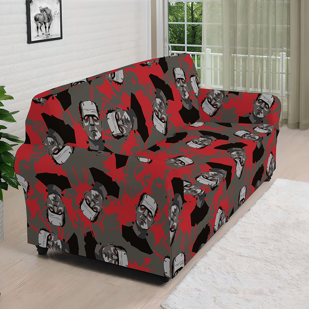 Horror Frankenstein Pattern Print Sofa Cover
