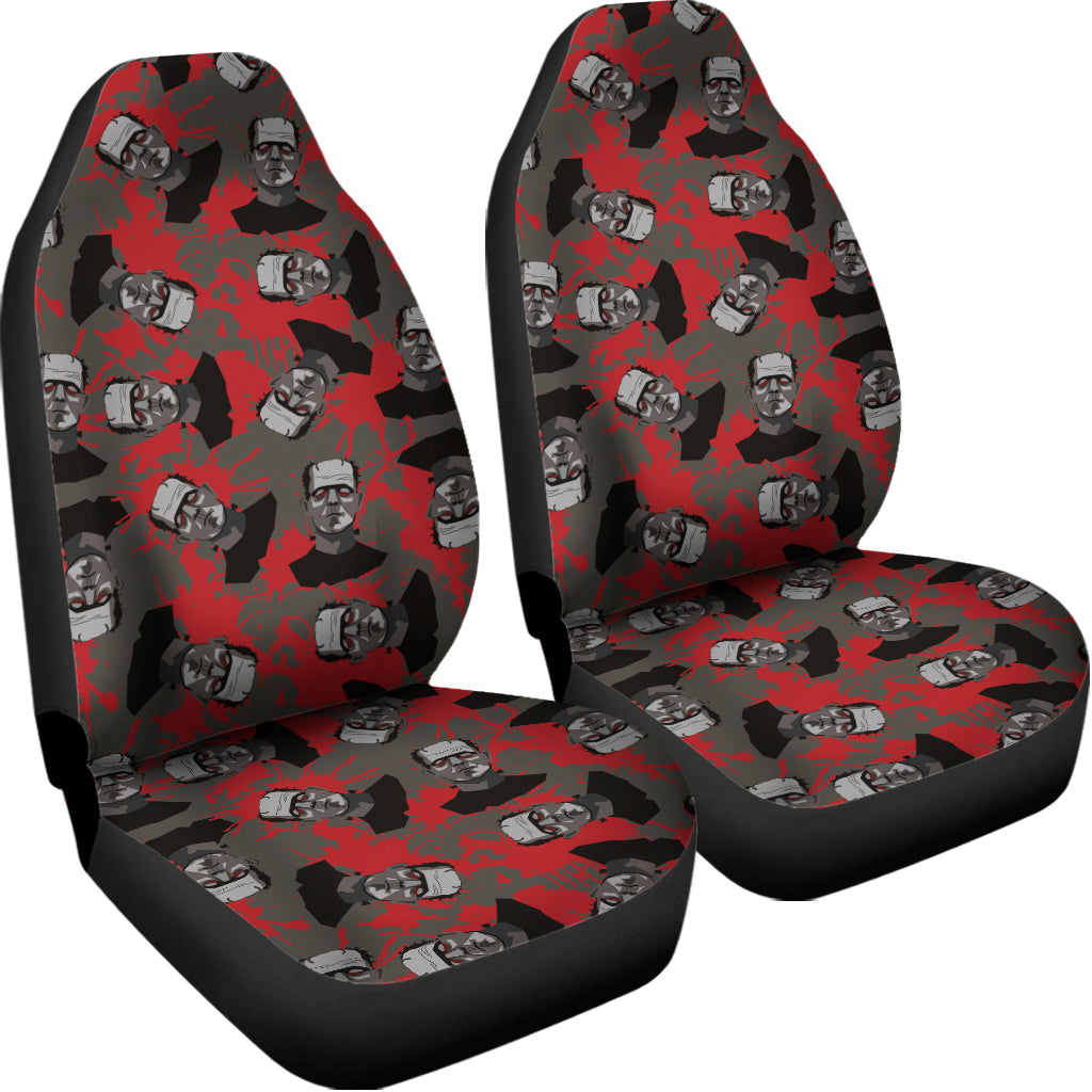 Horror Frankenstein Pattern Print Universal Fit Car Seat Covers