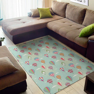 Hot Air Balloon Pattern Print Area Rug