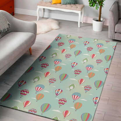 Hot Air Balloon Pattern Print Area Rug