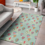 Hot Air Balloon Pattern Print Area Rug